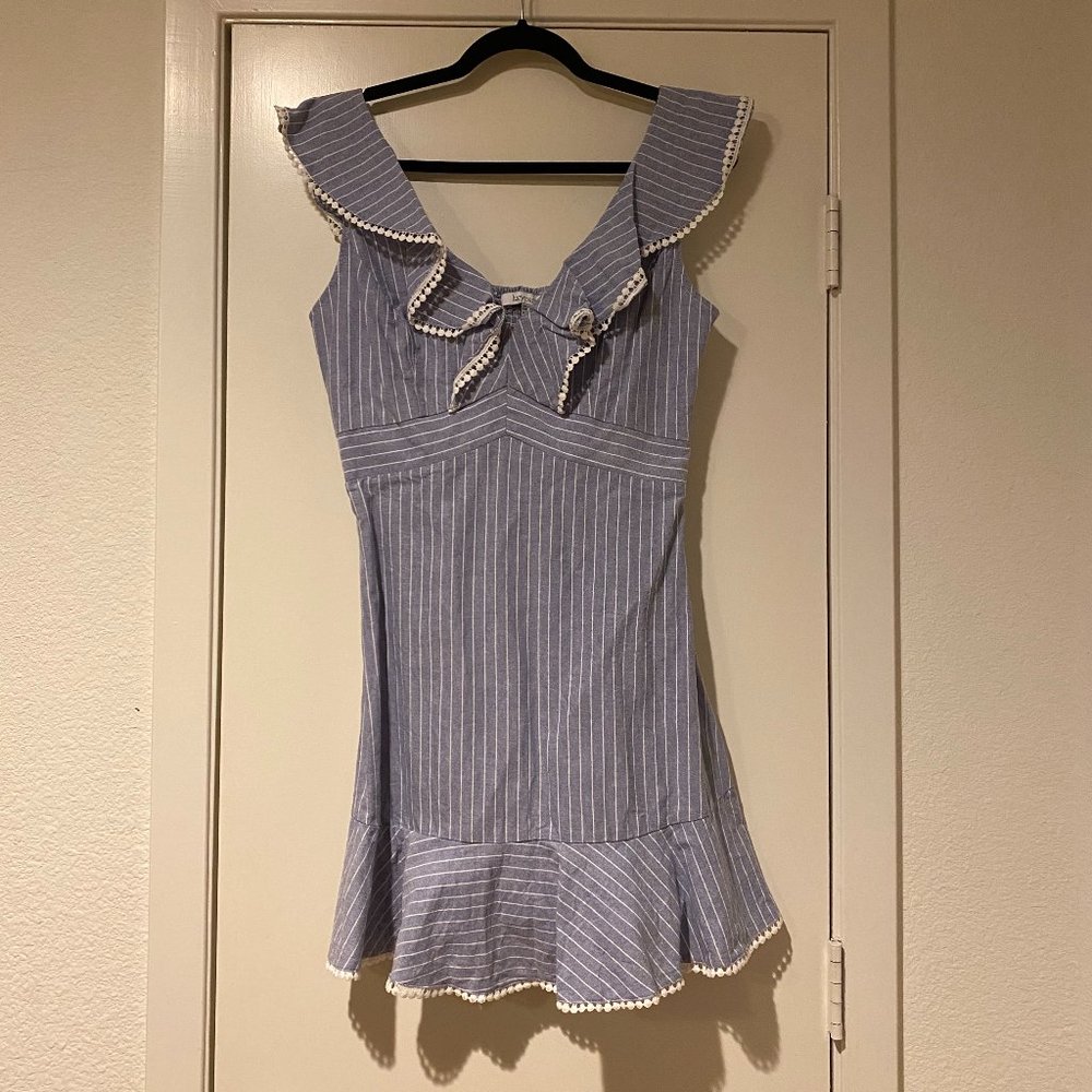 Lucy Paris Hillary Ruffled Striped Dress - Picture 5 of 6